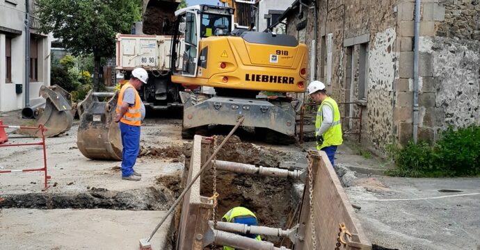Les travaux sur le réseau d'assainissement de Chamboulive ont commencé en avril 2023