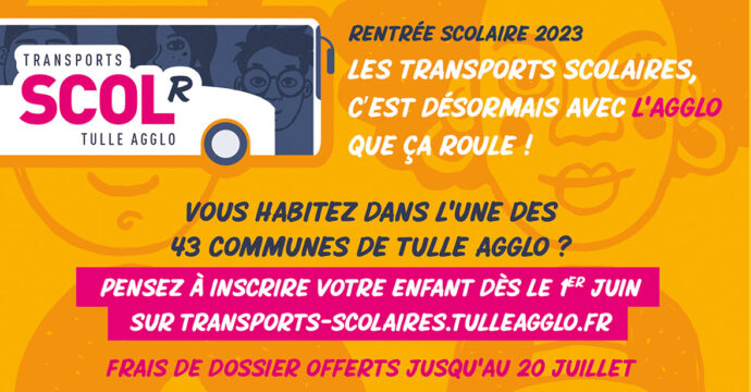 Affiche de la campagne d'inscription des Transports scolaires
